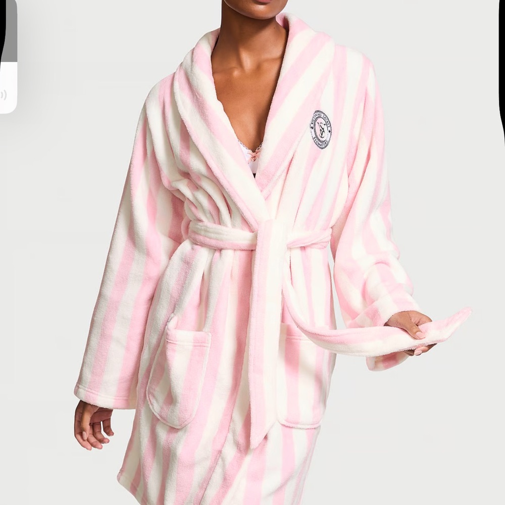 Victoria's Secret maroon Plush Robe